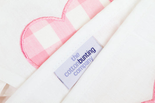 Pink Heart Cotton Bunting - the perfect decoration for your Valentine's Day dinner!