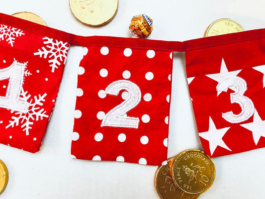 Fill Your Own Advent Calendar Bunting with Treats, Sweets and Promises!