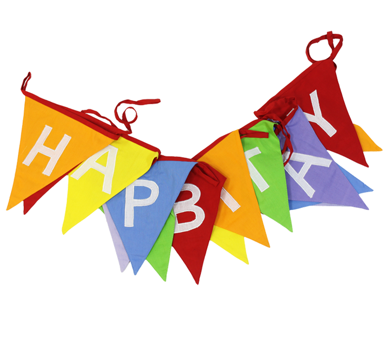 Rainbow Happy Birthday Fabric Bunting