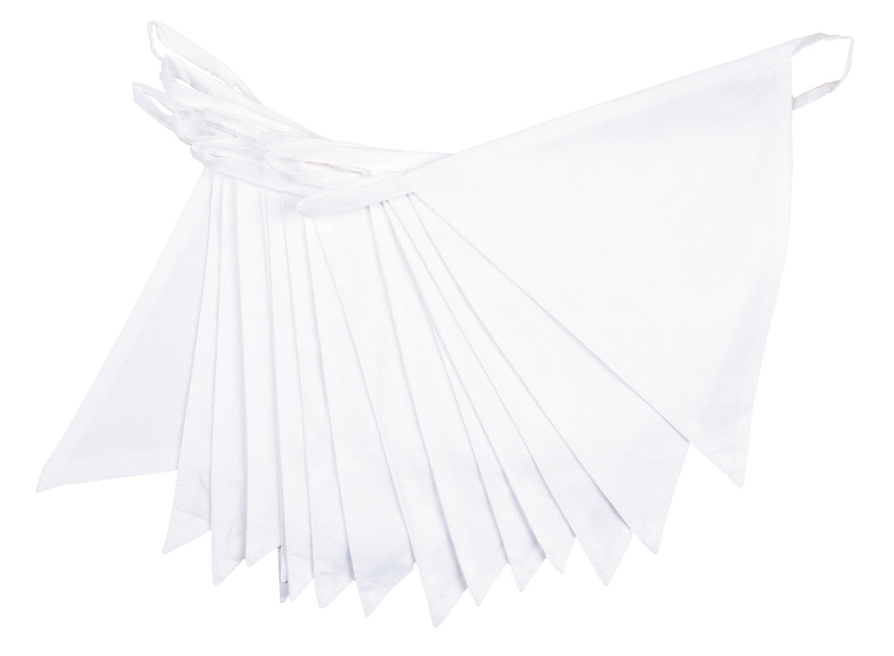 White Wedding Bunting from the Cotton Bunting Company