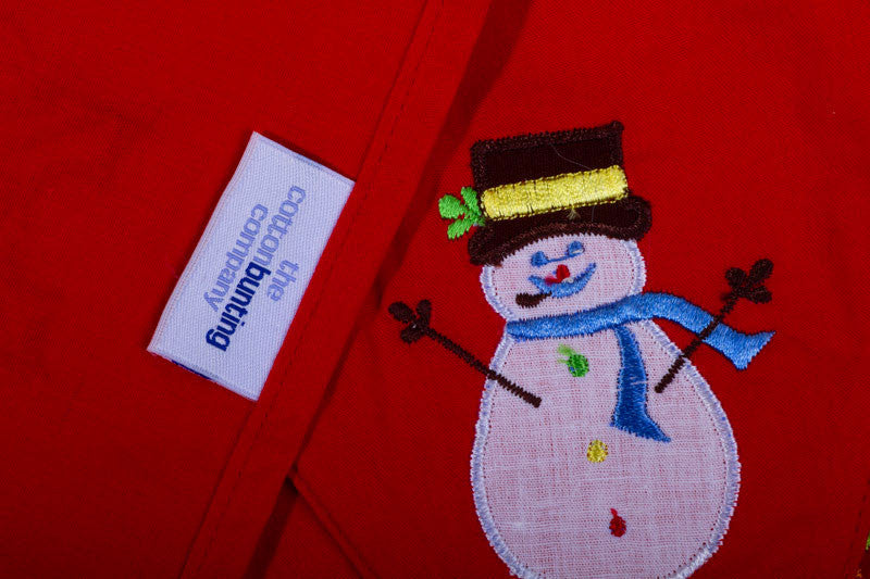 Red Christmas Snowman Bunting