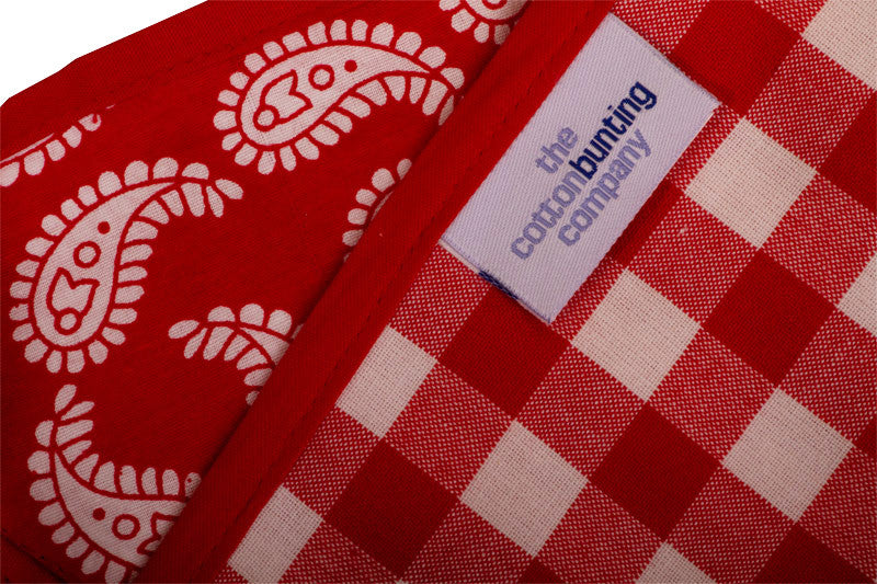 Red Paisley Fabric Bunting