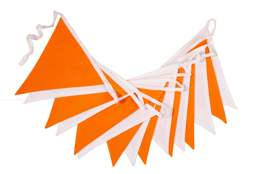Orange and White Bunting