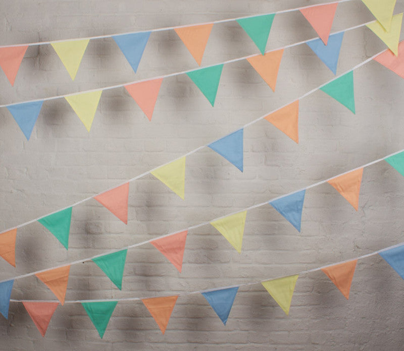Pastel Shades Cotton Bunting