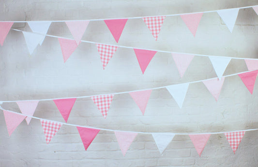 Pink Cotton Fabric Bunting