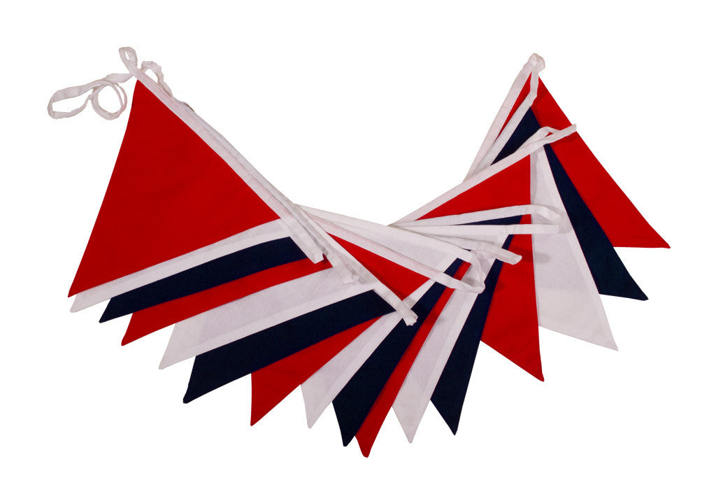 Red White & Blue Bunting from the Cotton Bunting Company