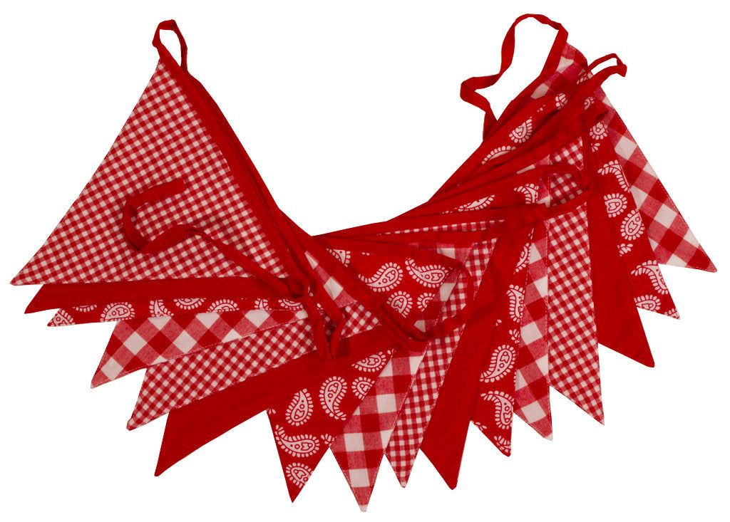 Red Cotton Bunting from the Cotton Bunting Company