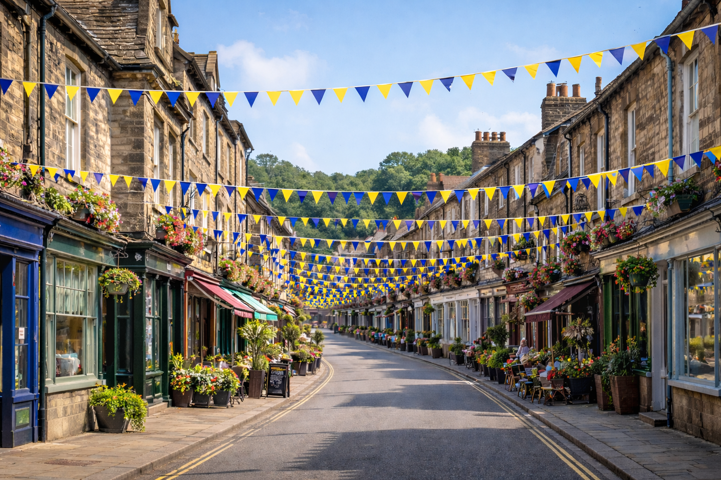 Blue and Yellow Bunting
