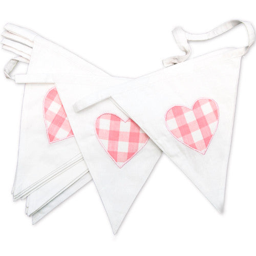 Pink Heart Bunting
