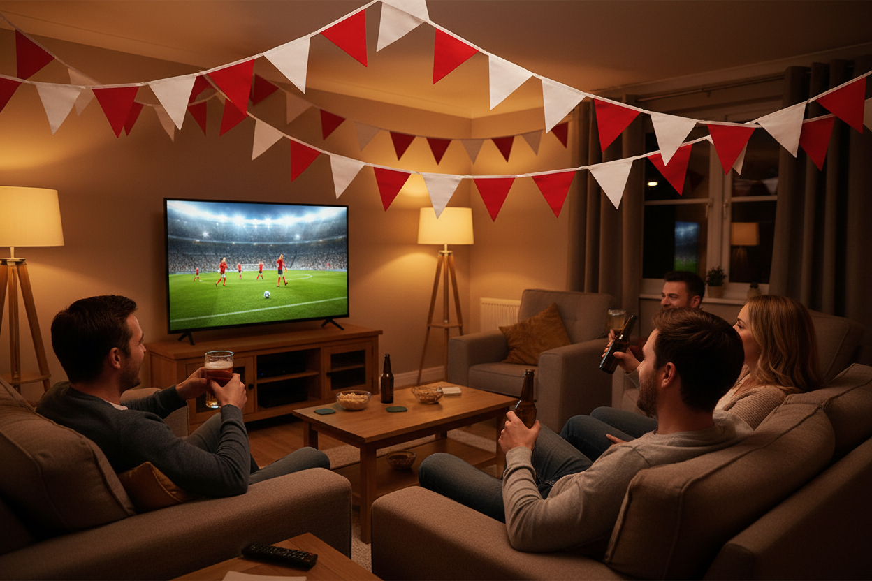 Red and White Bunting