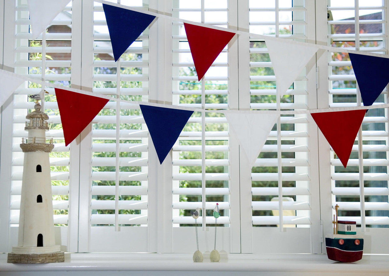 buy Red White & Blue Cotton Bunting for VE Day Celebrations