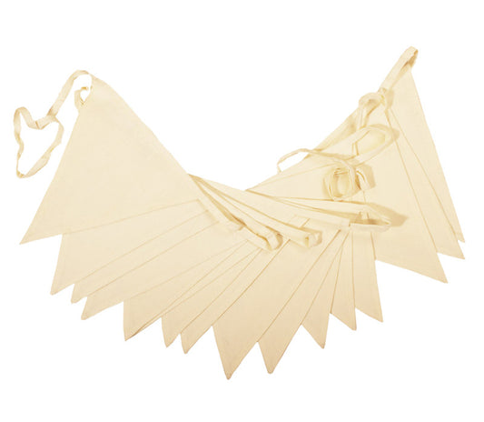 Cream fabric wedding bunting