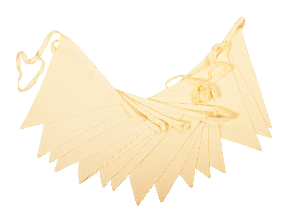 Cream fabric wedding bunting