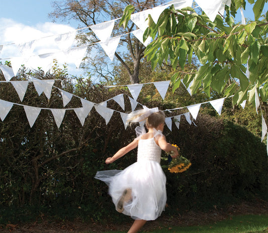 White Cotton Wedding Bunting to buy