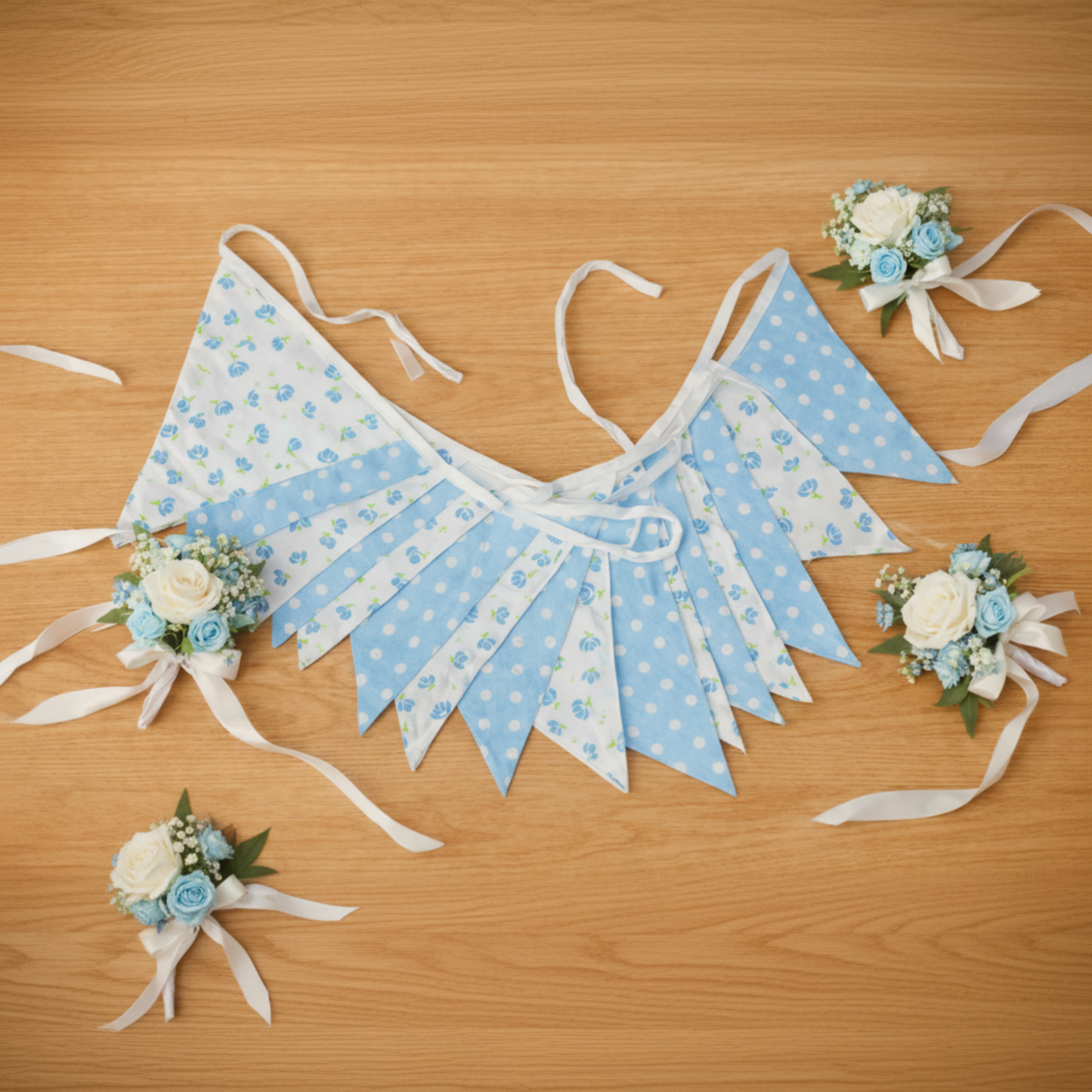 Forget Me Not Blue Bunting