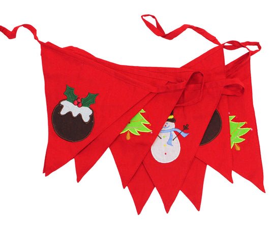 Red Christmas Bunting 3m