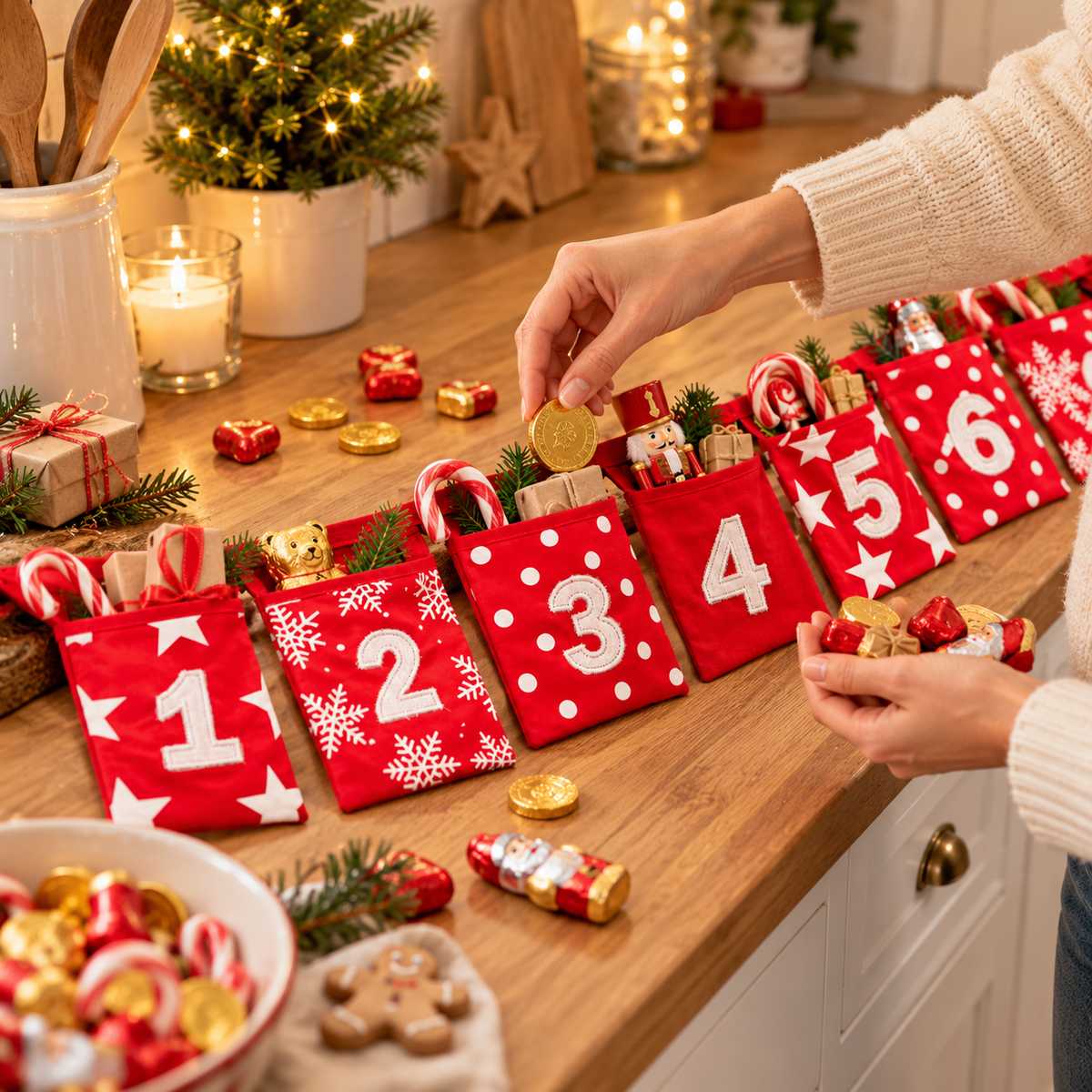 Fill-Your-Own Advent Calendar Bunting 3.2m