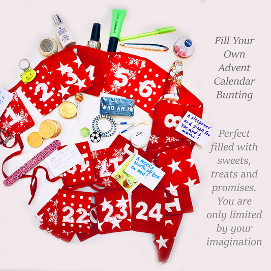 Fill Your Own Advent Calendar Bunting to Buy Online