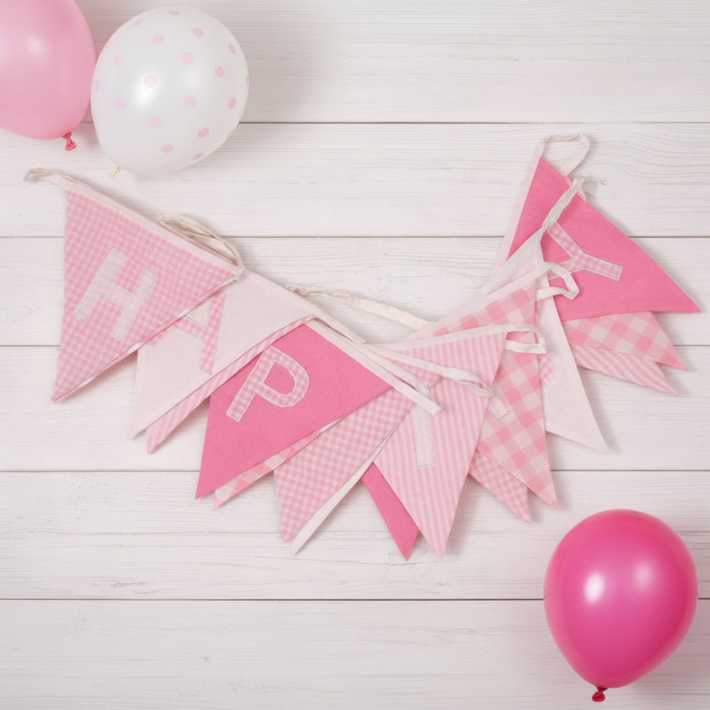 Pink Happy Birthday Bunting