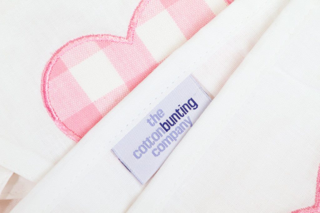 Pink Heart Bunting Cotton Bunting