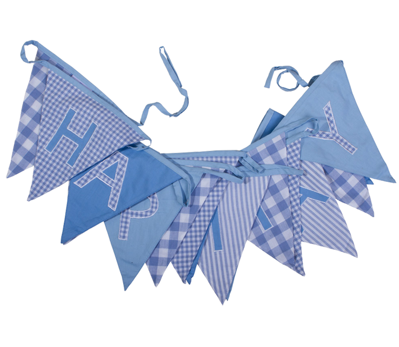 Blue Happy Birthday Bunting