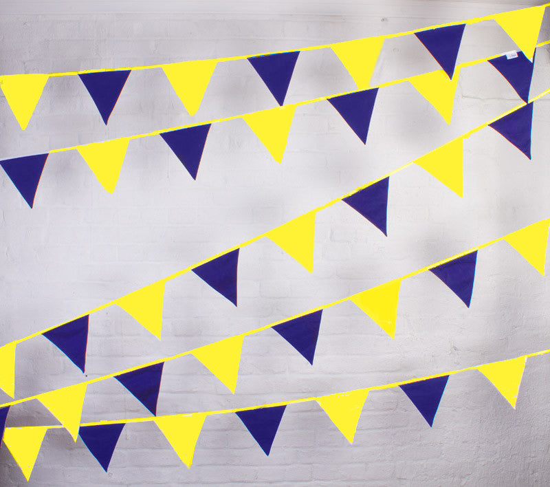 Yellow and blue bunting
