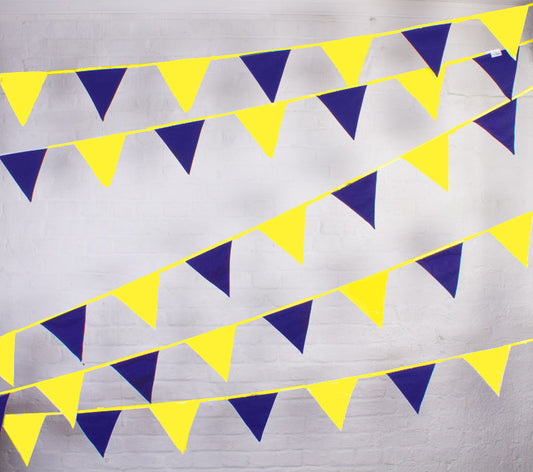Yellow and blue bunting