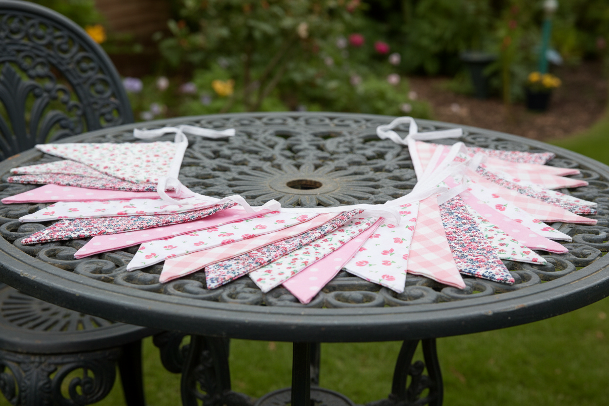 Vintage Pink Floral Bunting