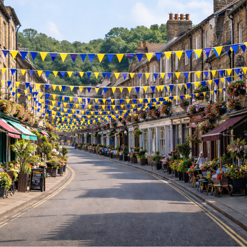 Blue and Yellow Bunting