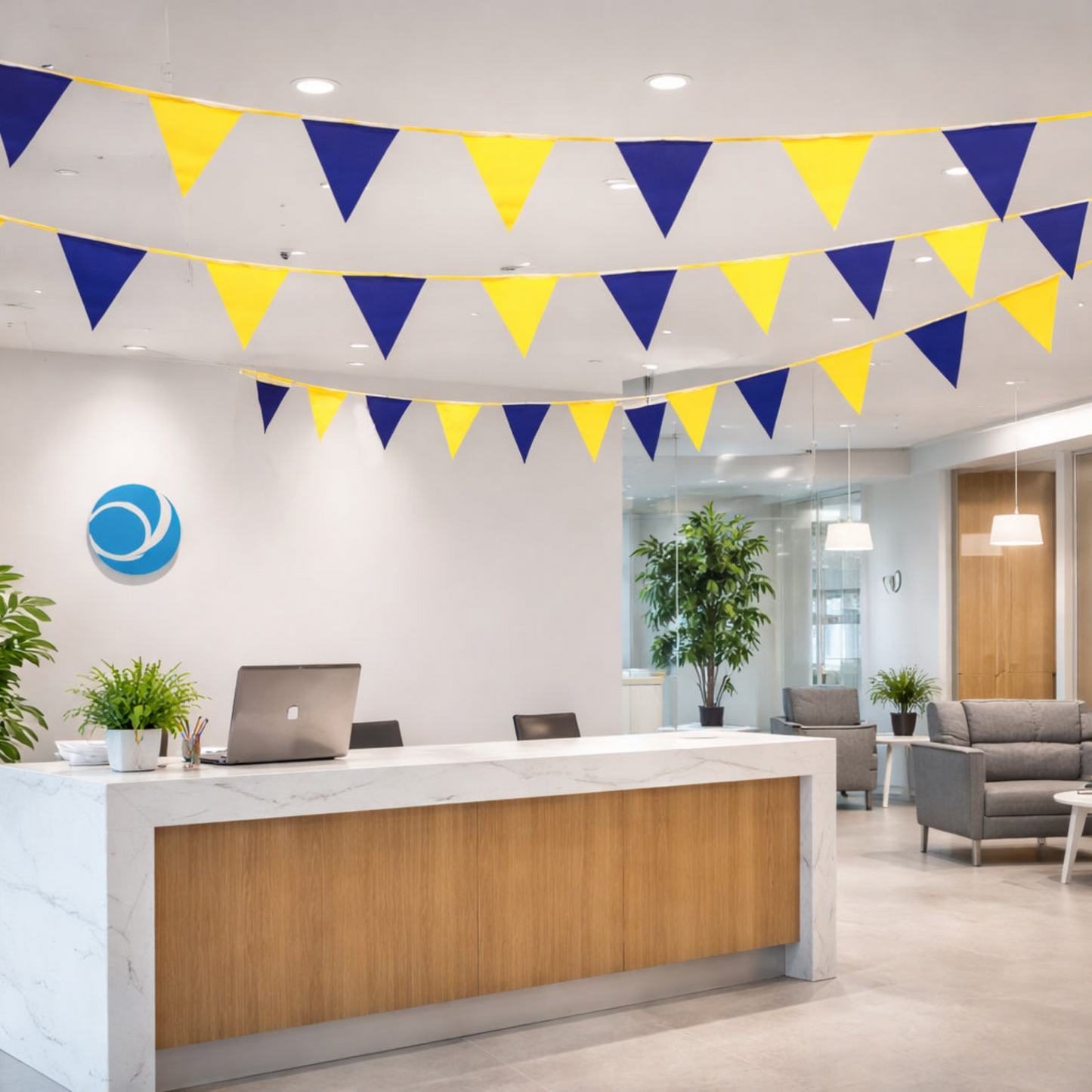 Blue and Yellow Bunting