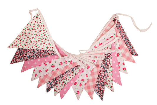 Vintage Pink Floral Bunting