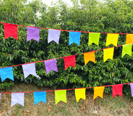 multi coloured cotton bunting