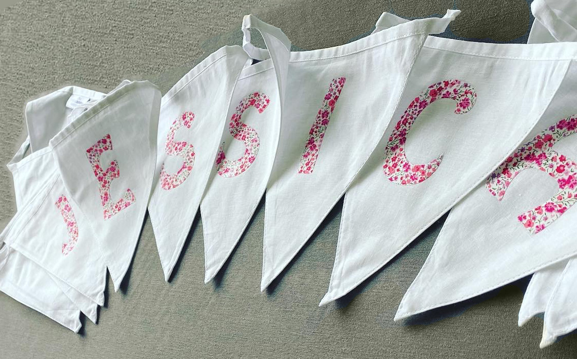 How To Personalise Your Bunting With Iron On Letters Cotton Bunting